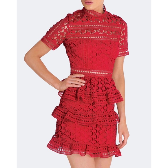 Self-Portrait Dresses & Skirts - New Self Portrait Red Star Short Dress SZ 6